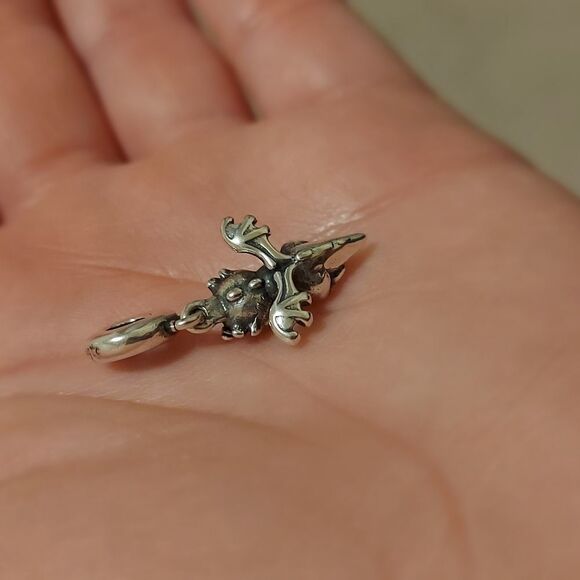 925 Sterling Silver Dragon Charm - Picture 8 of 8